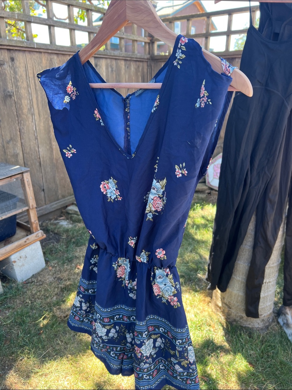 Soprano xs Floral Navy Sleeveless Women's onesie jumper romper